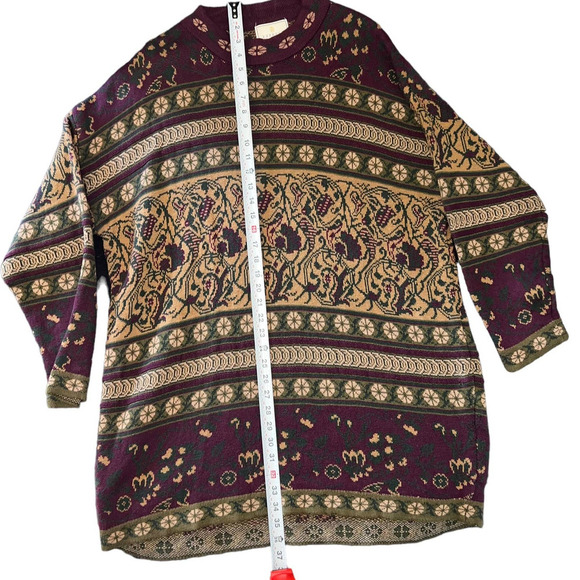 Express Tricot Vintage Size Large SET Mock Sweater Faux Wrap Skirt Boho Indie - Picture 8 of 14